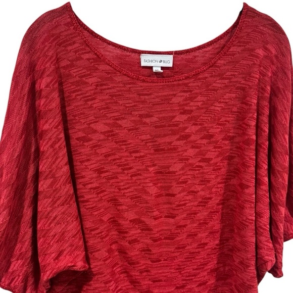 Vintage Y2K Fashion Bug Heather Red Flowy Sleeve Blouse Top Women’s Size M - Picture 3 of 11